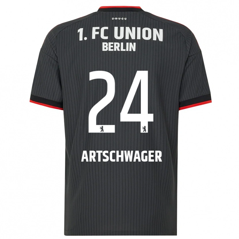 Danxen Mænd Finn Artschwager #24 Sort Hvid Rød Udebane Spillertrøjer 2026/27 Trøje T-Shirt