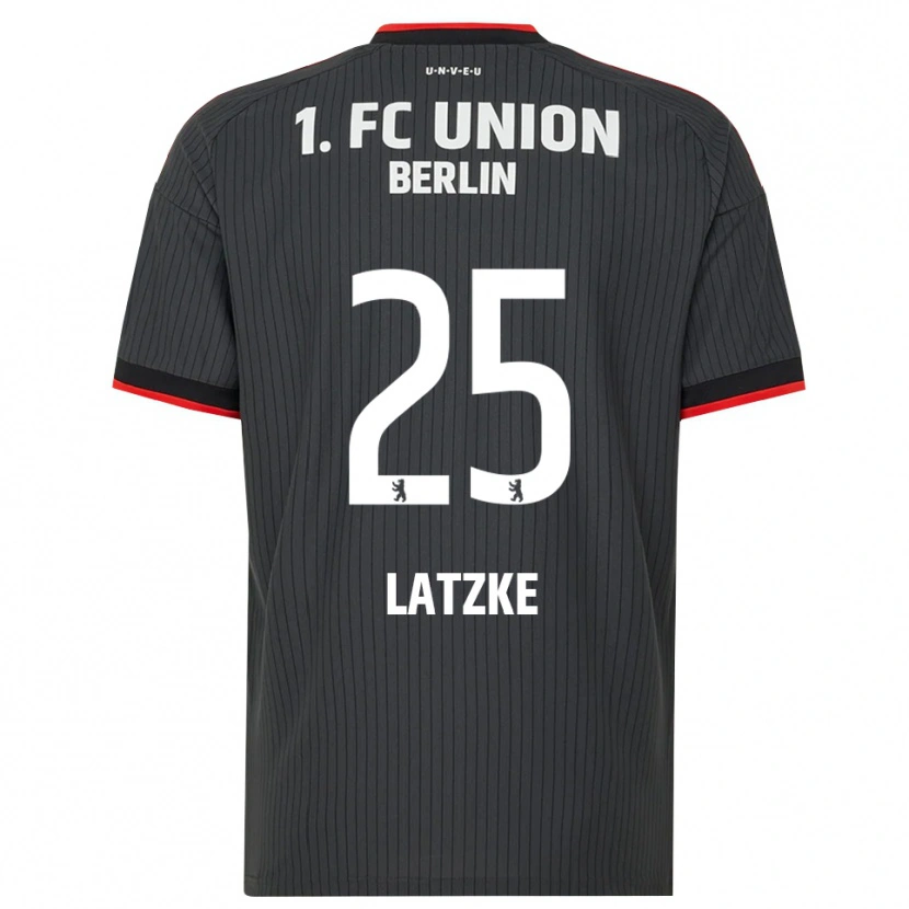 Danxen Mænd Jannes Latzke #25 Sort Hvid Rød Udebane Spillertrøjer 2026/27 Trøje T-Shirt