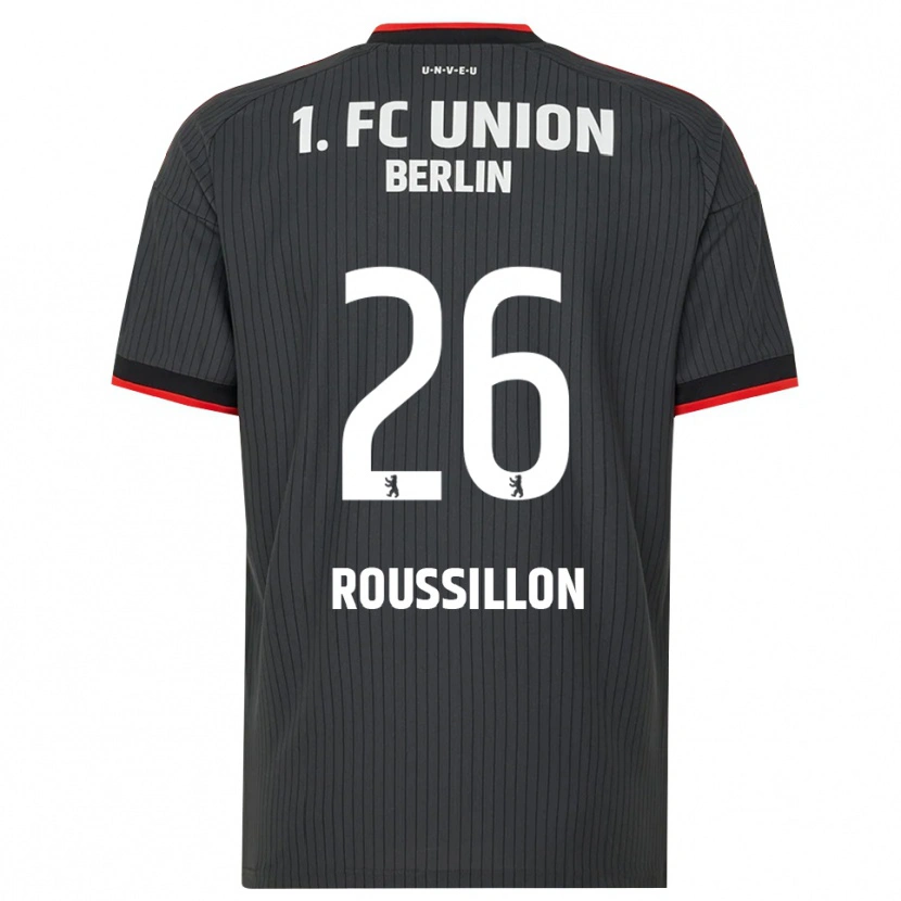Danxen Mænd Jérôme Roussillon #26 Sort Hvid Rød Udebane Spillertrøjer 2026/27 Trøje T-Shirt