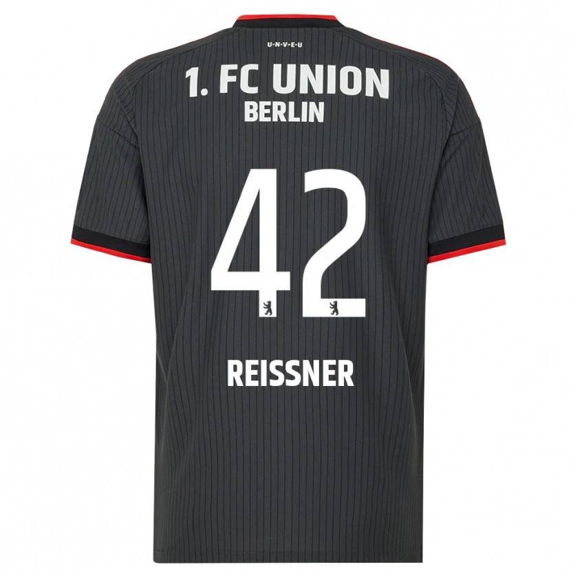Danxen Mænd Naika Reissner #42 Sort Hvid Rød Udebane Spillertrøjer 2026/27 Trøje T-Shirt