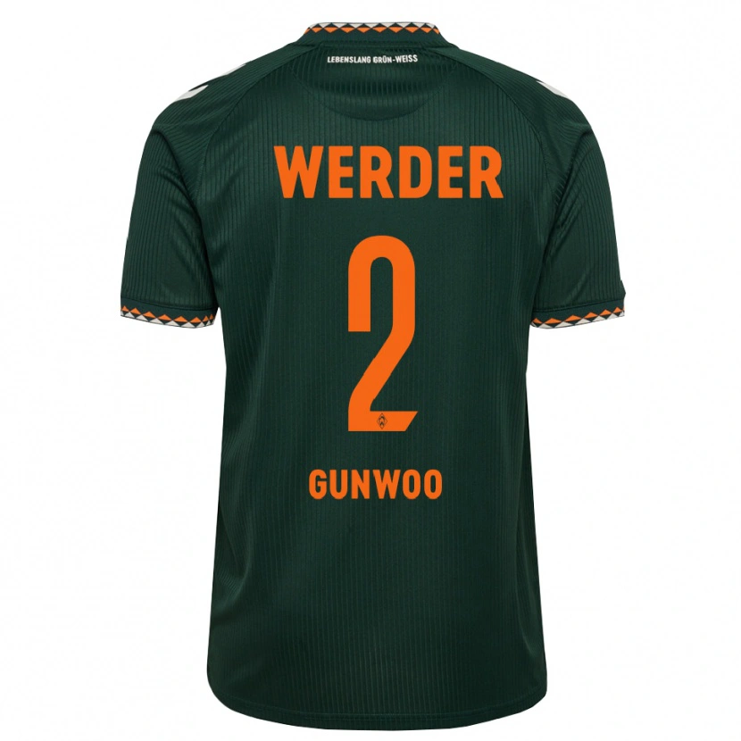 Danxen Mænd Gun-Woo Lee #2 Mørkegrøn Orange Hvid Udebane Spillertrøjer 2026/27 Trøje T-Shirt