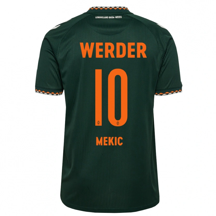 Danxen Mænd Elmin Mekic #10 Mørkegrøn Orange Hvid Udebane Spillertrøjer 2026/27 Trøje T-Shirt