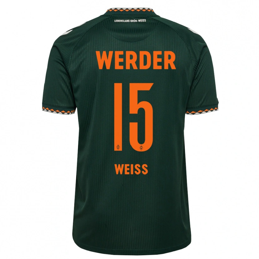 Danxen Mænd Michelle Weiß #15 Mørkegrøn Orange Hvid Udebane Spillertrøjer 2026/27 Trøje T-Shirt