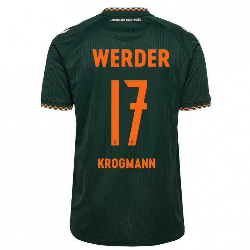 Danxen Mænd Avid Krogmann #17 Mørkegrøn Orange Hvid Udebane Spillertrøjer 2026/27 Trøje T-Shirt
