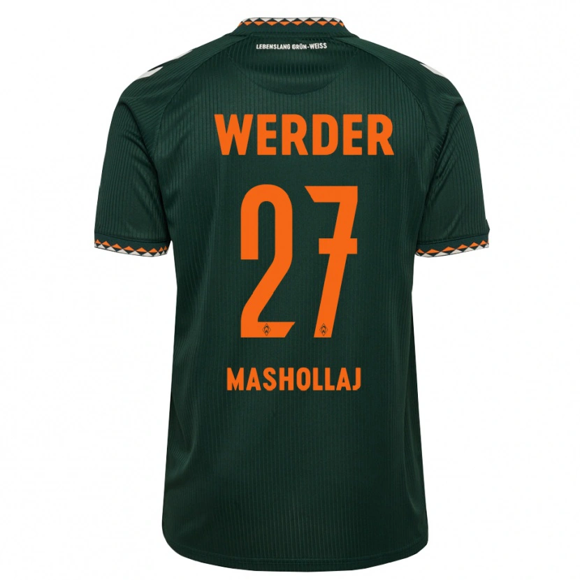 Danxen Mænd Benjamin Mashollaj #27 Mørkegrøn Orange Hvid Udebane Spillertrøjer 2026/27 Trøje T-Shirt