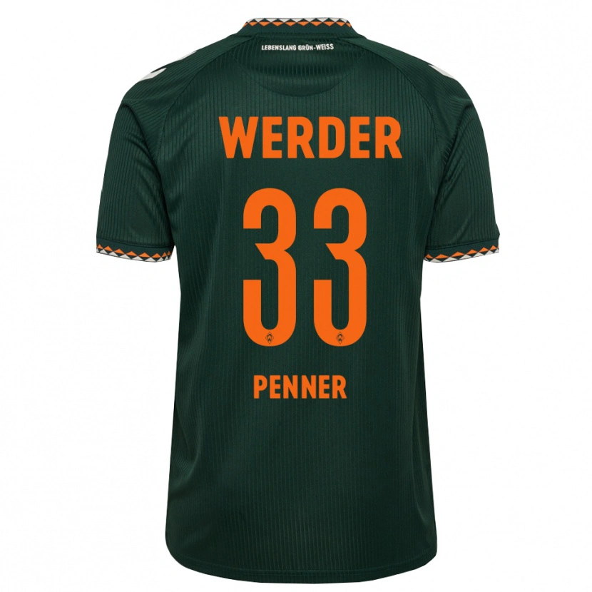 Danxen Mænd Maria Penner #33 Mørkegrøn Orange Hvid Udebane Spillertrøjer 2026/27 Trøje T-Shirt