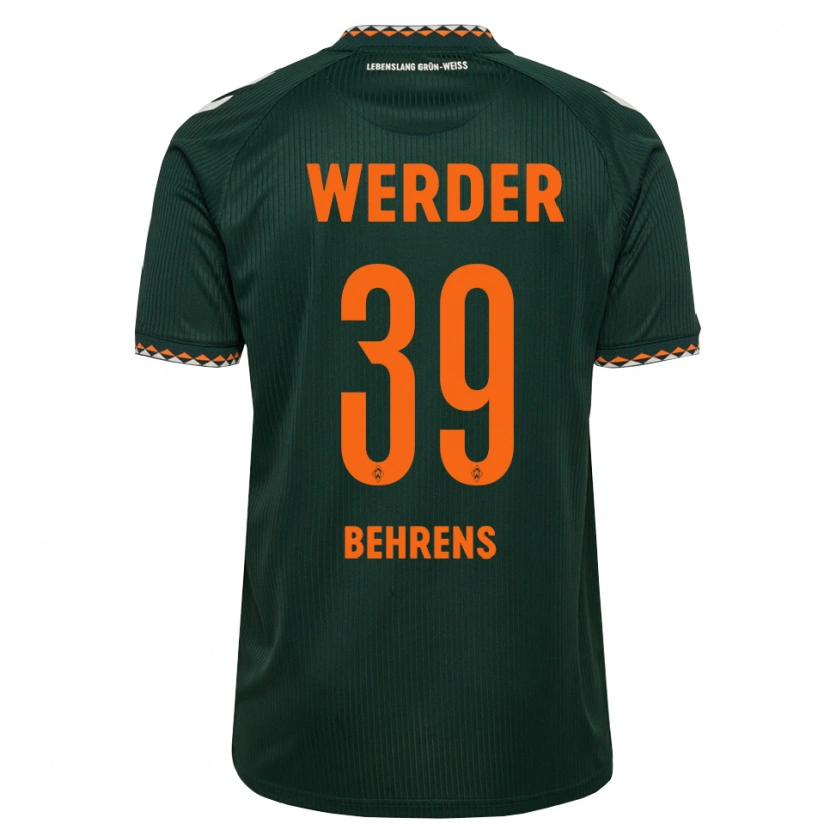 Danxen Mænd Jette Behrens #39 Mørkegrøn Orange Hvid Udebane Spillertrøjer 2026/27 Trøje T-Shirt
