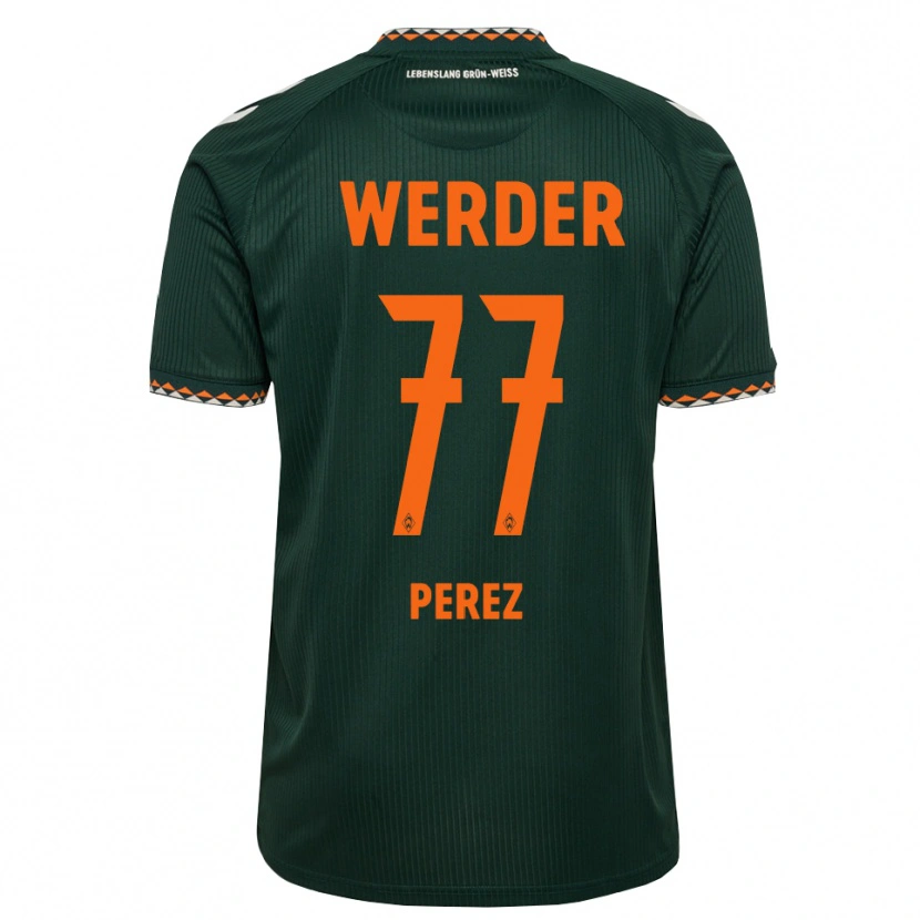 Danxen Mænd Catalina Pérez Jaramillo #77 Mørkegrøn Orange Hvid Udebane Spillertrøjer 2026/27 Trøje T-Shirt