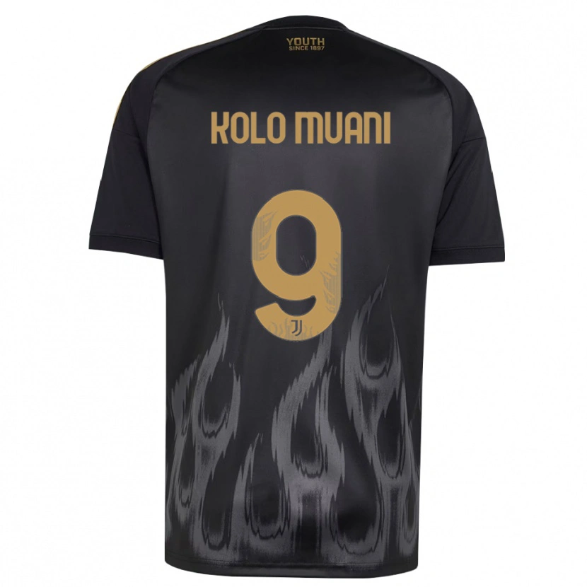 Danxen Mænd Randal Kolo Muani #9 Sort Brun Tredje Sæt Spillertrøjer 2026/27 Trøje T-Shirt