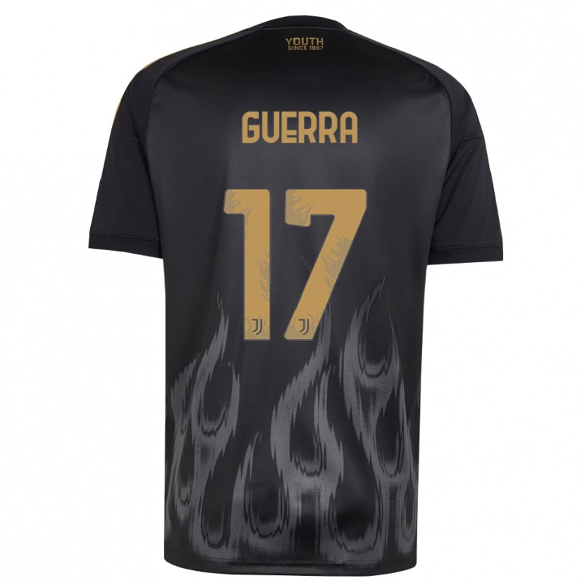 Danxen Mænd Simone Guerra #17 Sort Brun Tredje Sæt Spillertrøjer 2026/27 Trøje T-Shirt