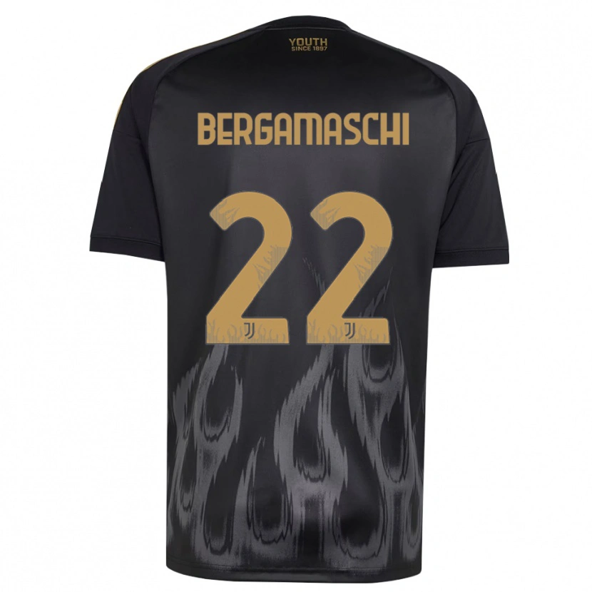 Danxen Mænd Valentina Bergamaschi #22 Sort Brun Tredje Sæt Spillertrøjer 2026/27 Trøje T-Shirt