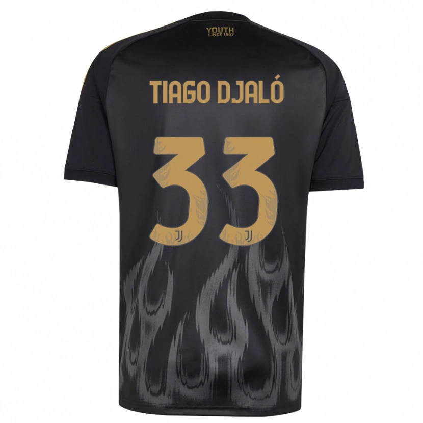 Danxen Mænd Tiago Djalo #33 Sort Brun Tredje Sæt Spillertrøjer 2026/27 Trøje T-Shirt