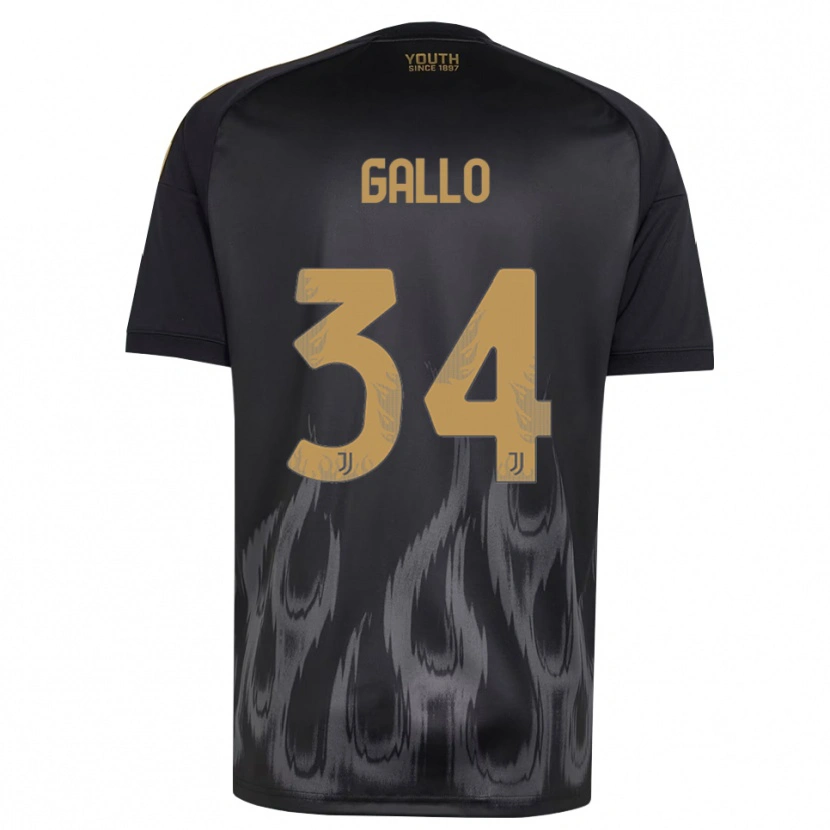 Danxen Mænd Azzurra Gallo #34 Sort Brun Tredje Sæt Spillertrøjer 2026/27 Trøje T-Shirt