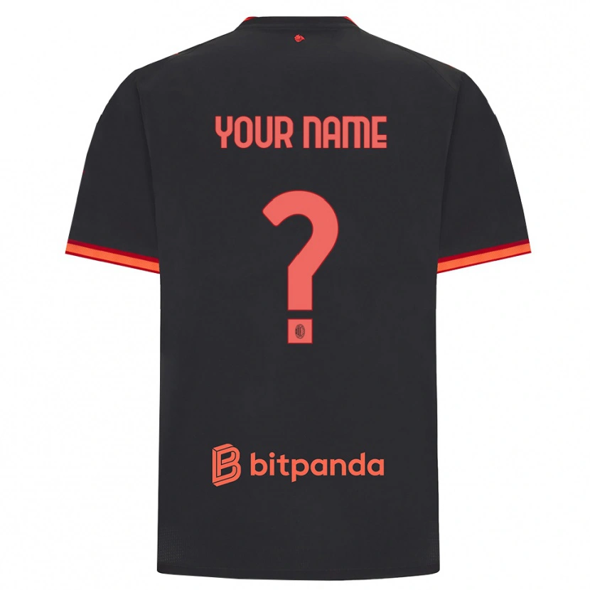 Danxen Mænd Dit Navn #0 Sort Rød Tredje Sæt Spillertrøjer 2026/27 Trøje T-Shirt