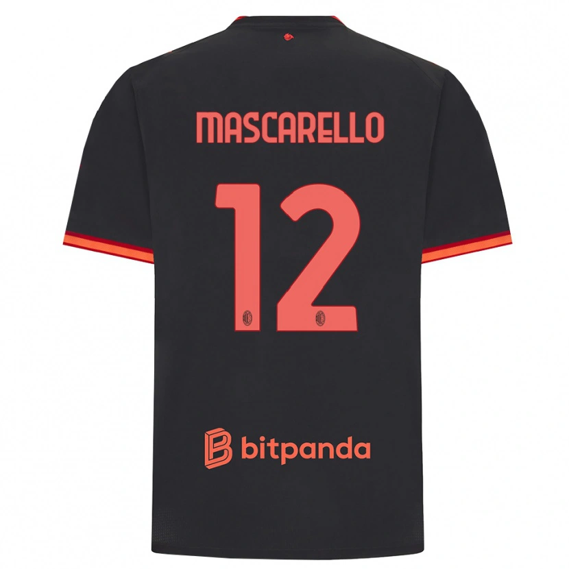 Danxen Mænd Marta Mascarello #12 Sort Rød Tredje Sæt Spillertrøjer 2026/27 Trøje T-Shirt