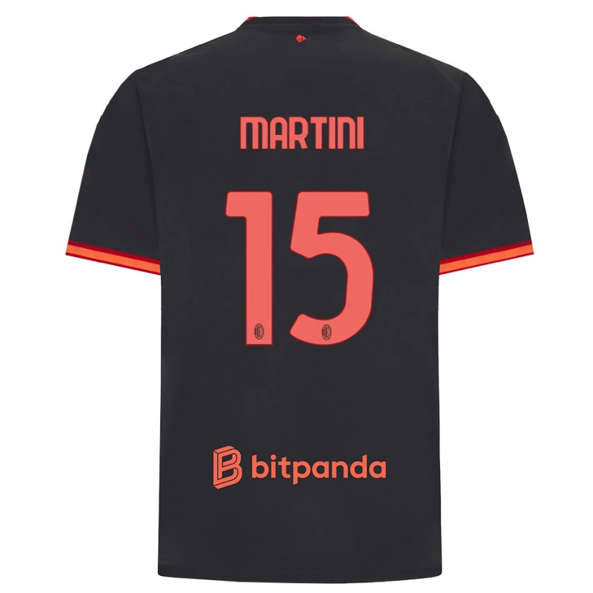 Danxen Mænd Thomas Martini #15 Sort Rød Tredje Sæt Spillertrøjer 2026/27 Trøje T-Shirt