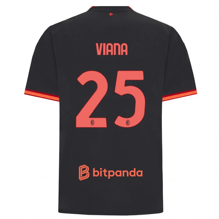 Danxen Mænd Viana Seedorf #25 Sort Rød Tredje Sæt Spillertrøjer 2026/27 Trøje T-Shirt