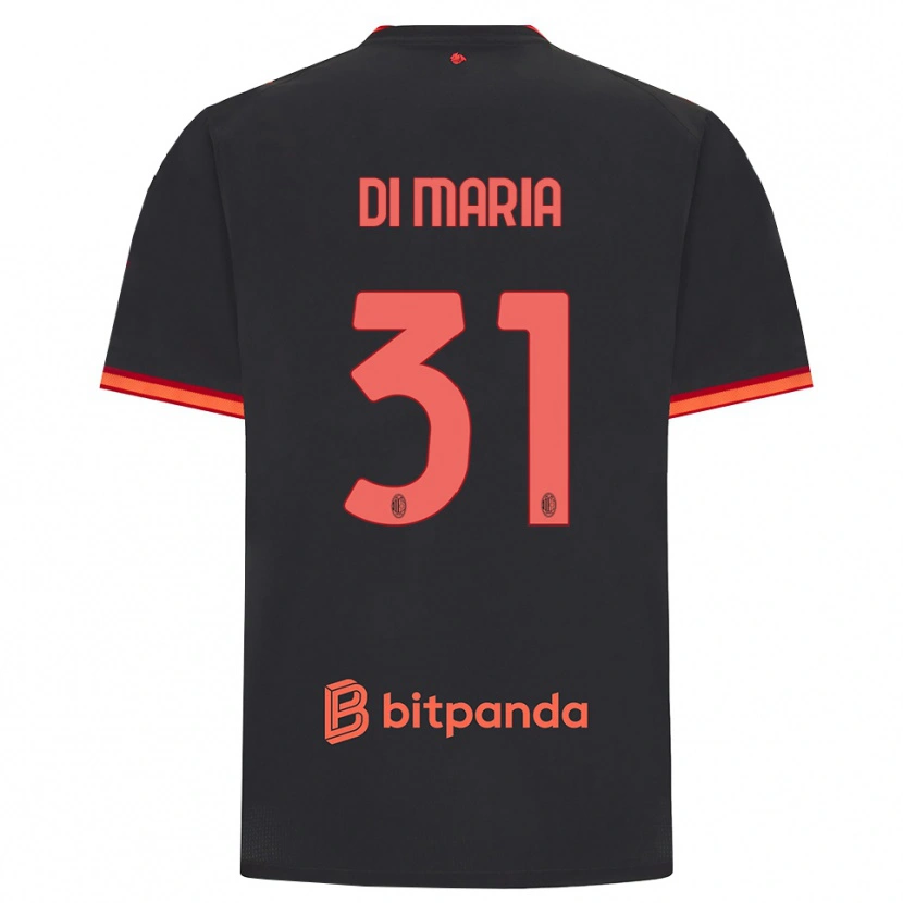 Danxen Mænd Alessandro Di Maria #31 Sort Rød Tredje Sæt Spillertrøjer 2026/27 Trøje T-Shirt