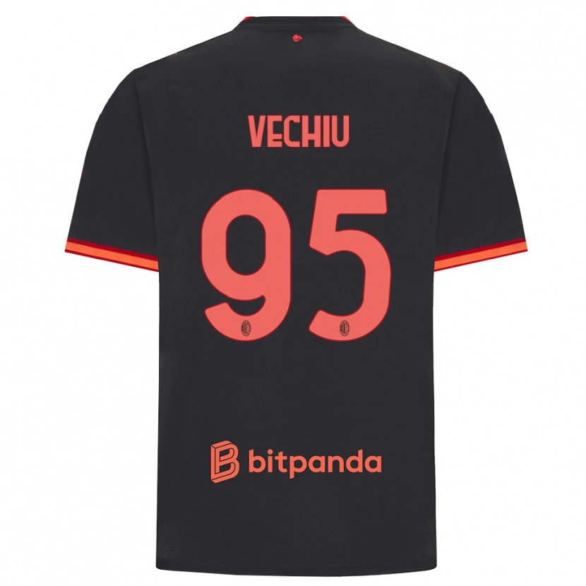 Danxen Mænd Christian Vechiu #95 Sort Rød Tredje Sæt Spillertrøjer 2026/27 Trøje T-Shirt