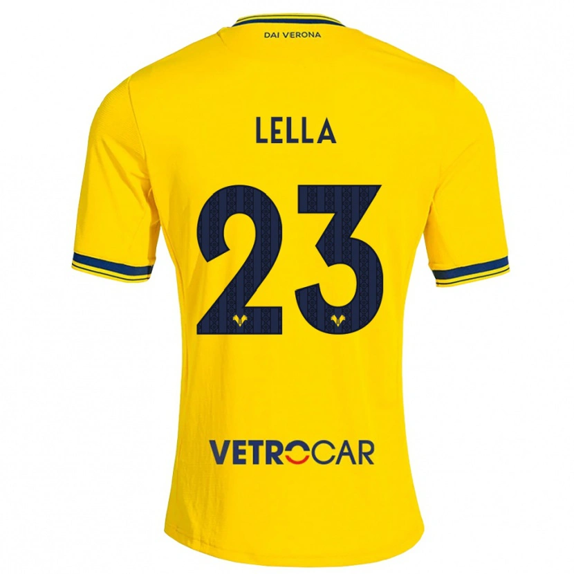 Danxen Mænd Nunzio Lella #23 Gul Rød Udebane Spillertrøjer 2026/27 Trøje T-Shirt