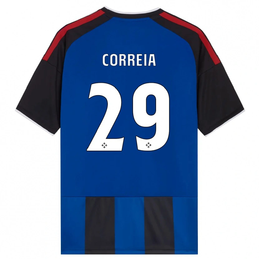 Danxen Mænd Omar Correia #29 Sort Rød Hvid Blå Hjemmebane Spillertrøjer 2026/27 Trøje T-Shirt