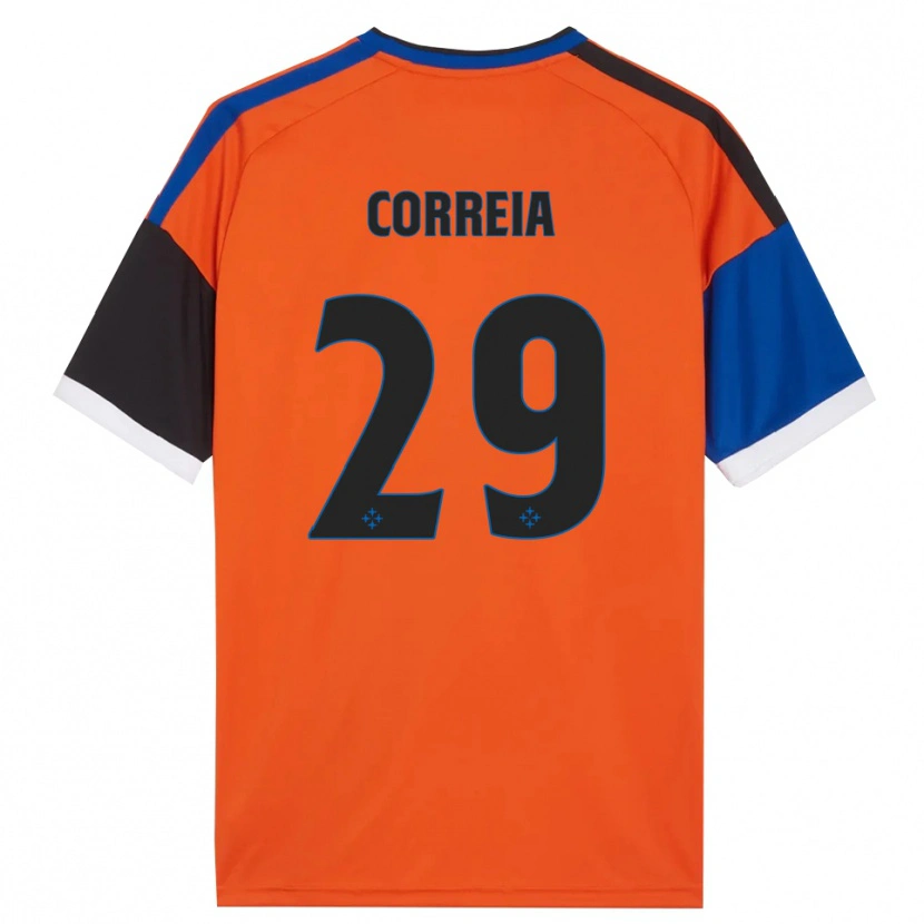 Danxen Mænd Omar Correia #29 Orange Blå Sort Hvid Udebane Spillertrøjer 2026/27 Trøje T-Shirt