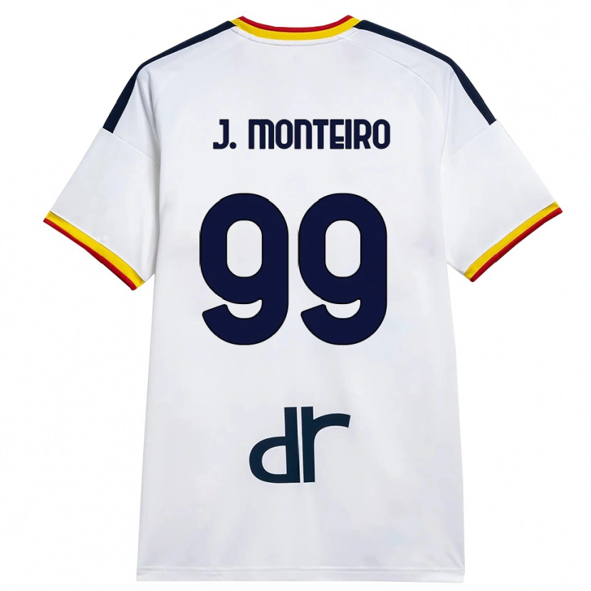 Danxen Mænd Joël Monteiro #99 Hvid Gul Rød Udebane Spillertrøjer 2026/27 Trøje T-Shirt