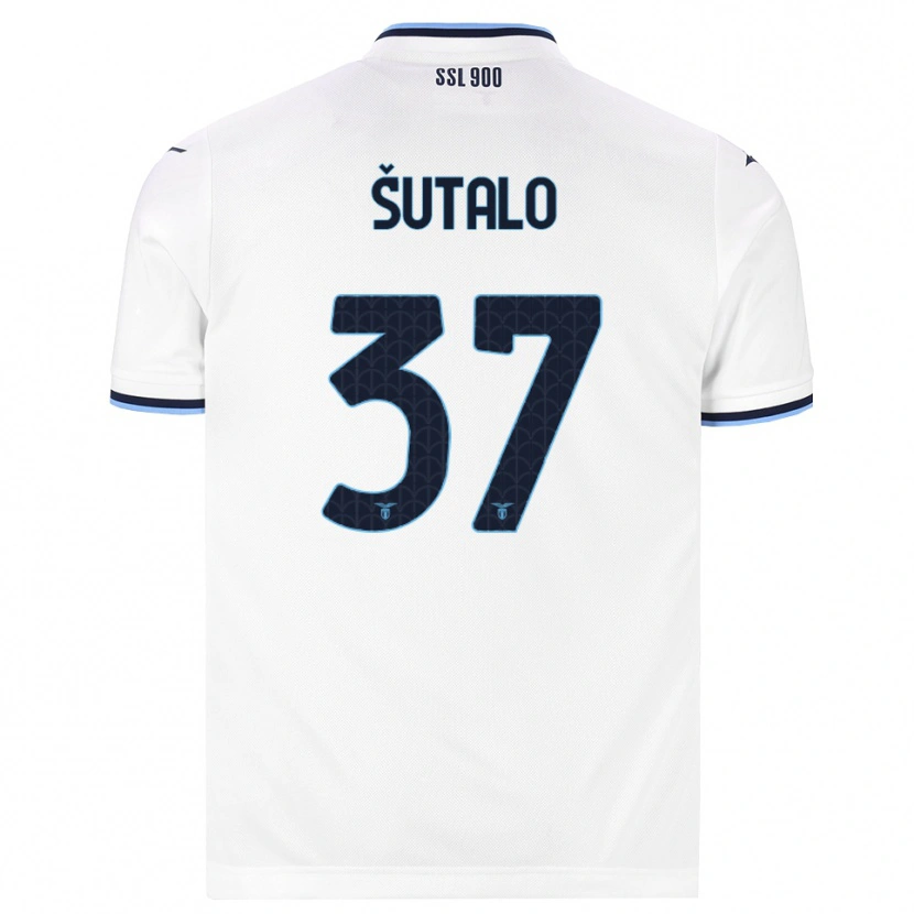 Danxen Kvinder Josip Sutalo #37 Hvid Marineblå Udebane Spillertrøjer 2026/27 Trøje T-Shirt
