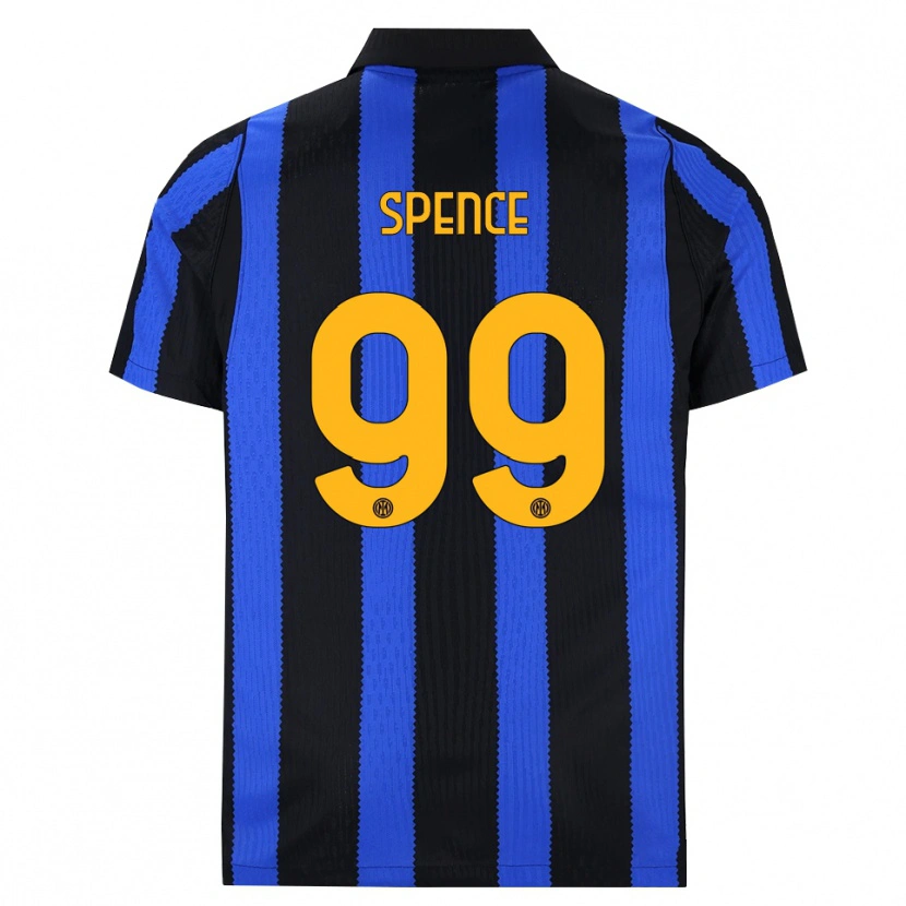 Danxen Kvinder Djed Spence #99 Sort Blå Gul Hjemmebane Spillertrøjer 2026/27 Trøje T-Shirt