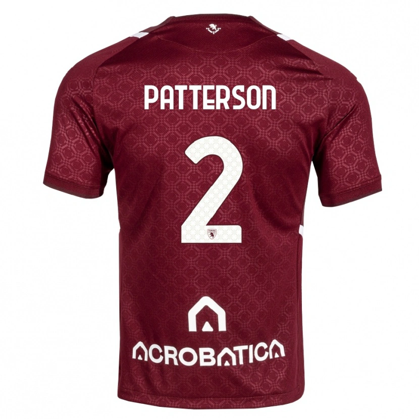 Danxen Kvinder Nathan Patterson #2 Bordeaux Hvid Hjemmebane Spillertrøjer 2026/27 Trøje T-Shirt