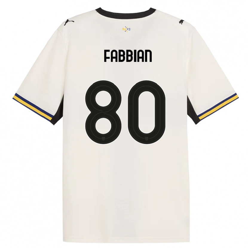 Danxen Kvinder Giovanni Fabbian #80 Off-White Sort Gul Hjemmebane Spillertrøjer 2026/27 Trøje T-Shirt