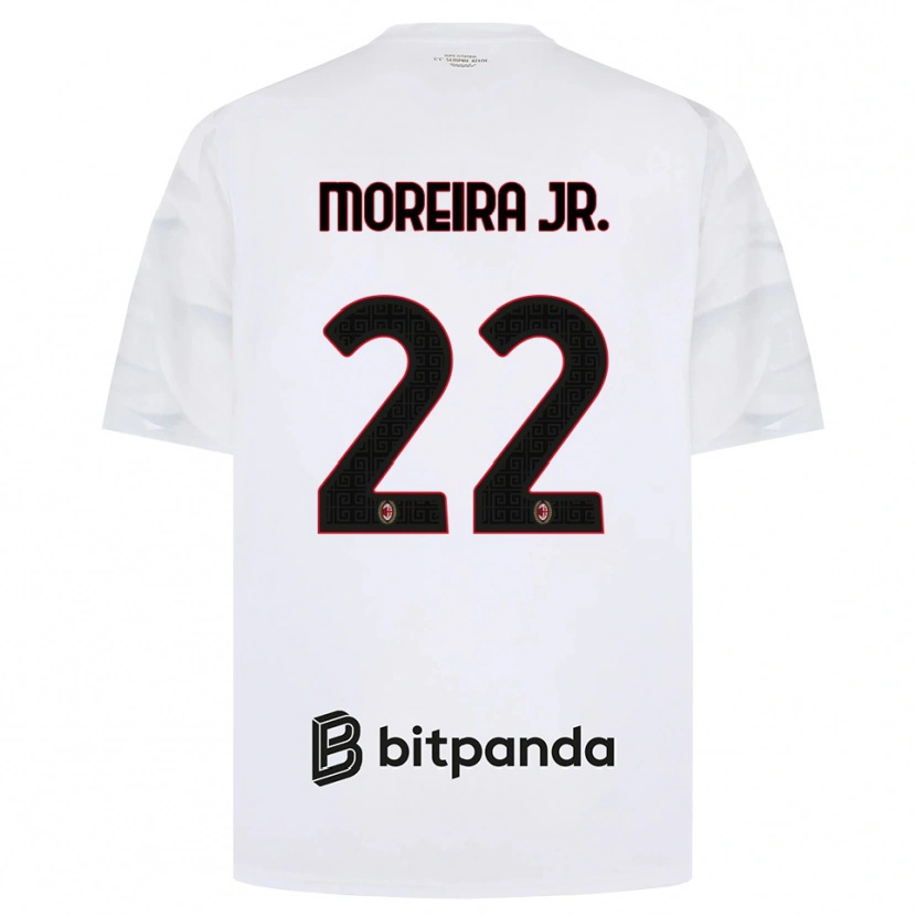 Danxen Kvinder Diego Moreira #22 Hvid Rød Sort Udebane Spillertrøjer 2026/27 Trøje T-Shirt