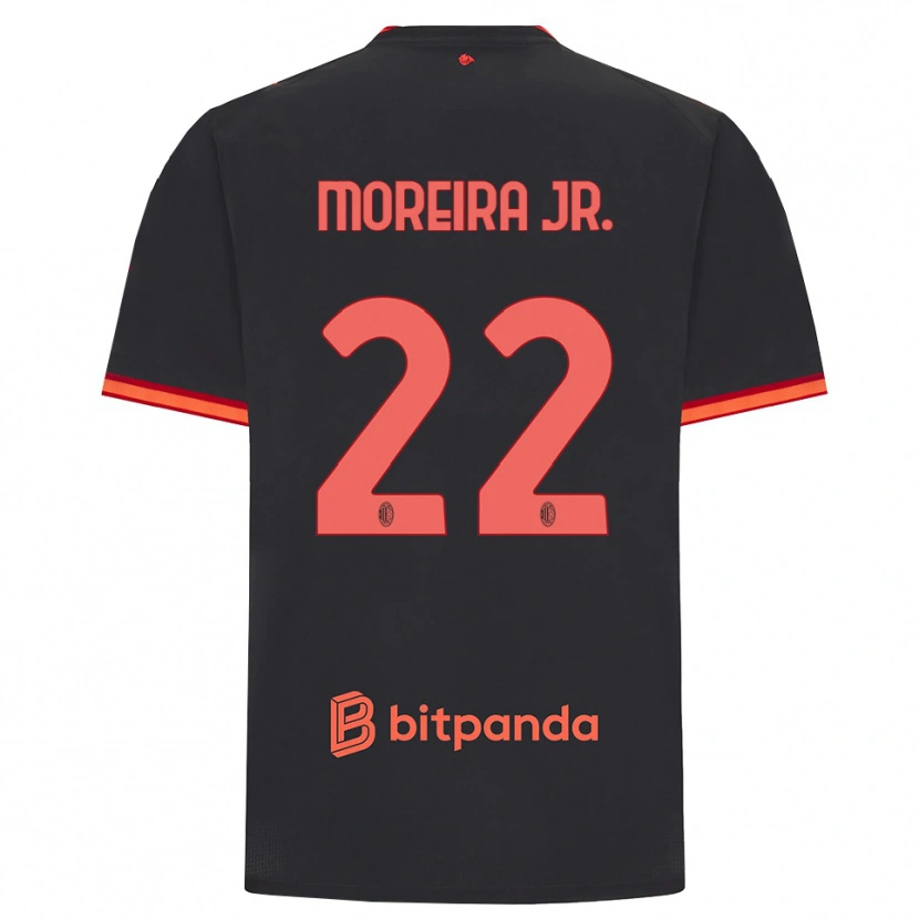 Danxen Kvinder Diego Moreira #22 Sort Rød Tredje Sæt Spillertrøjer 2026/27 Trøje T-Shirt