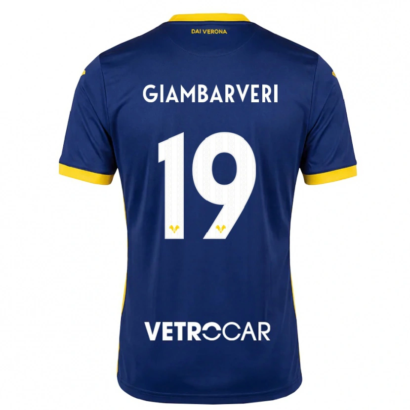 Danxen Kvinder Mattia Giambarveri #19 Kongelig Blå Gul Hvid Hjemmebane Spillertrøjer 2026/27 Trøje T-Shirt