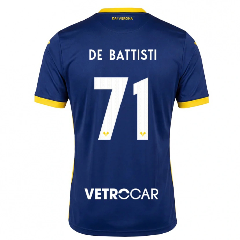 Danxen Kvinder Davide De Battisti #71 Kongelig Blå Gul Hvid Hjemmebane Spillertrøjer 2026/27 Trøje T-Shirt
