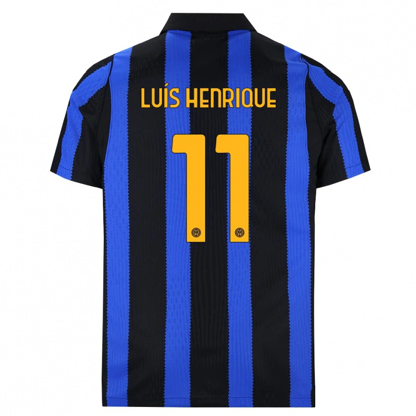 Danxen Kvinder Luis Henrique #11 Sort Blå Gul Hjemmebane Spillertrøjer 2026/27 Trøje T-Shirt