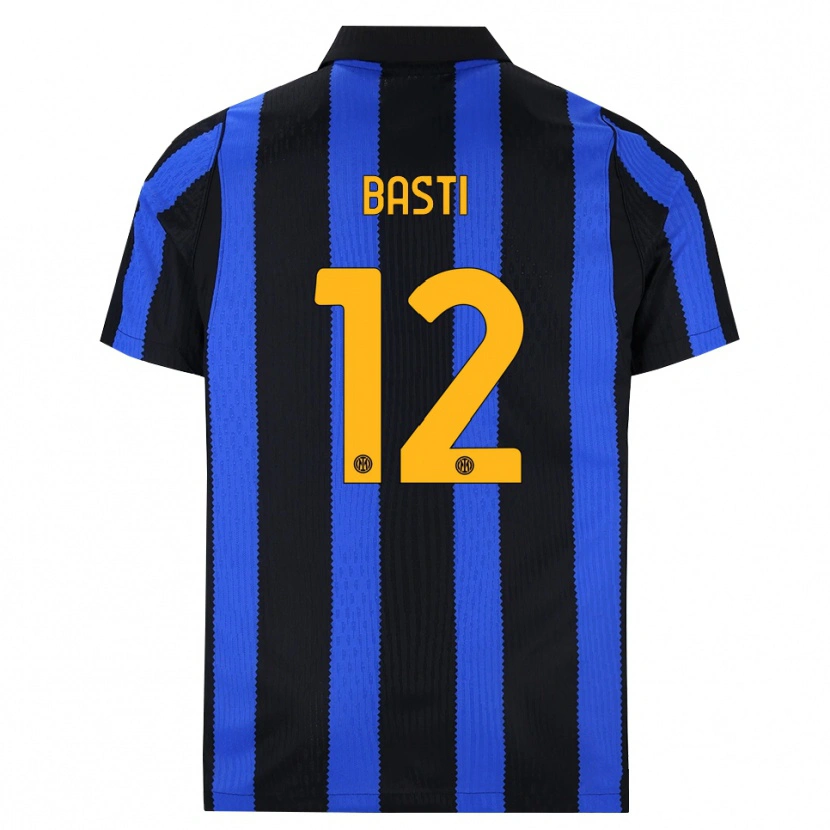 Danxen Kvinder Matteo Basti #12 Sort Blå Gul Hjemmebane Spillertrøjer 2026/27 Trøje T-Shirt