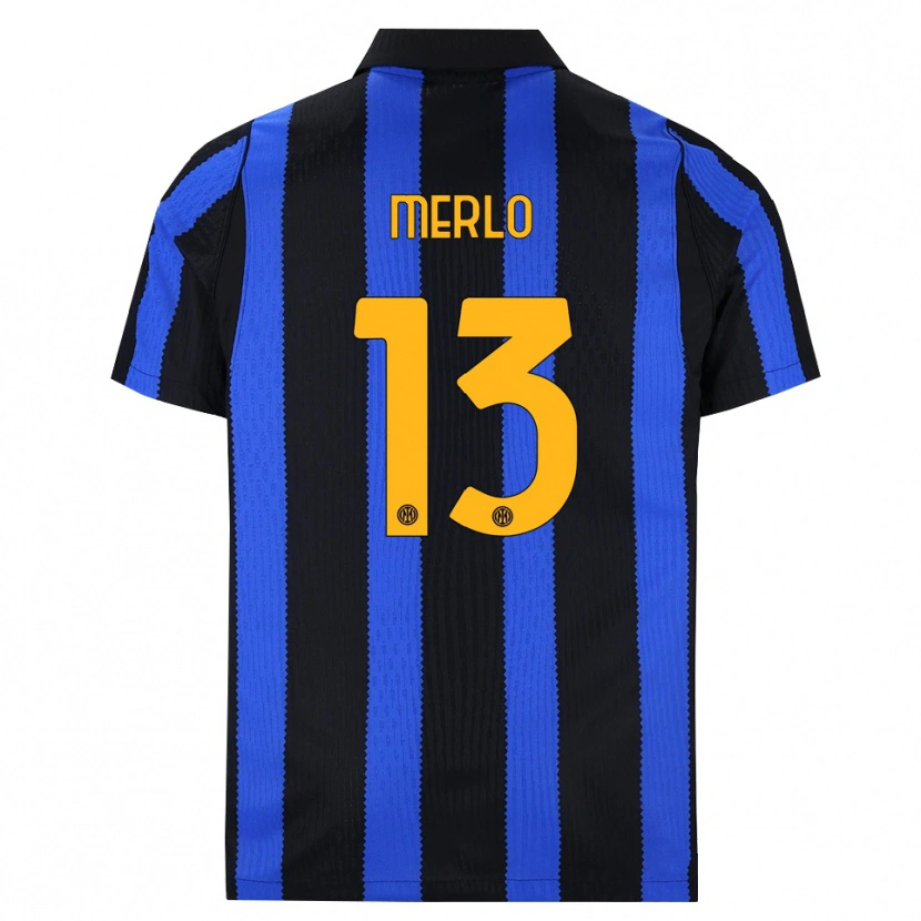 Danxen Kvinder Beatrice Merlo #13 Sort Blå Gul Hjemmebane Spillertrøjer 2026/27 Trøje T-Shirt