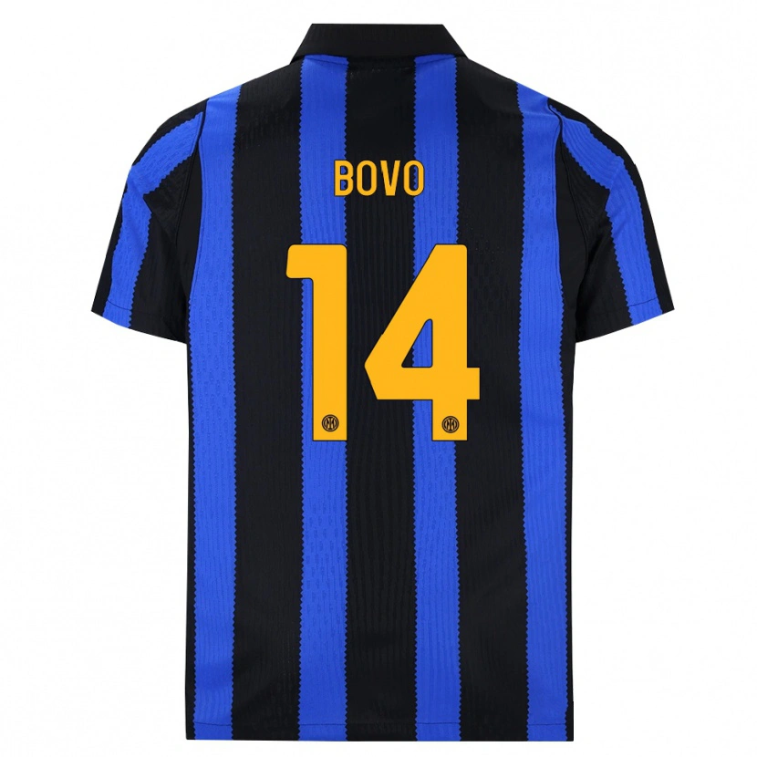 Danxen Kvinder Leonardo Bovo #14 Sort Blå Gul Hjemmebane Spillertrøjer 2026/27 Trøje T-Shirt