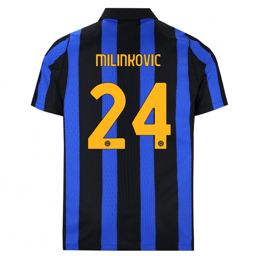 Danxen Kvinder Marija Milinković #24 Sort Blå Gul Hjemmebane Spillertrøjer 2026/27 Trøje T-Shirt