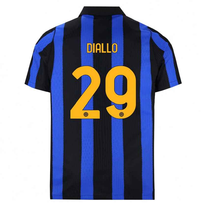 Danxen Kvinder Oumar Diallo #29 Sort Blå Gul Hjemmebane Spillertrøjer 2026/27 Trøje T-Shirt