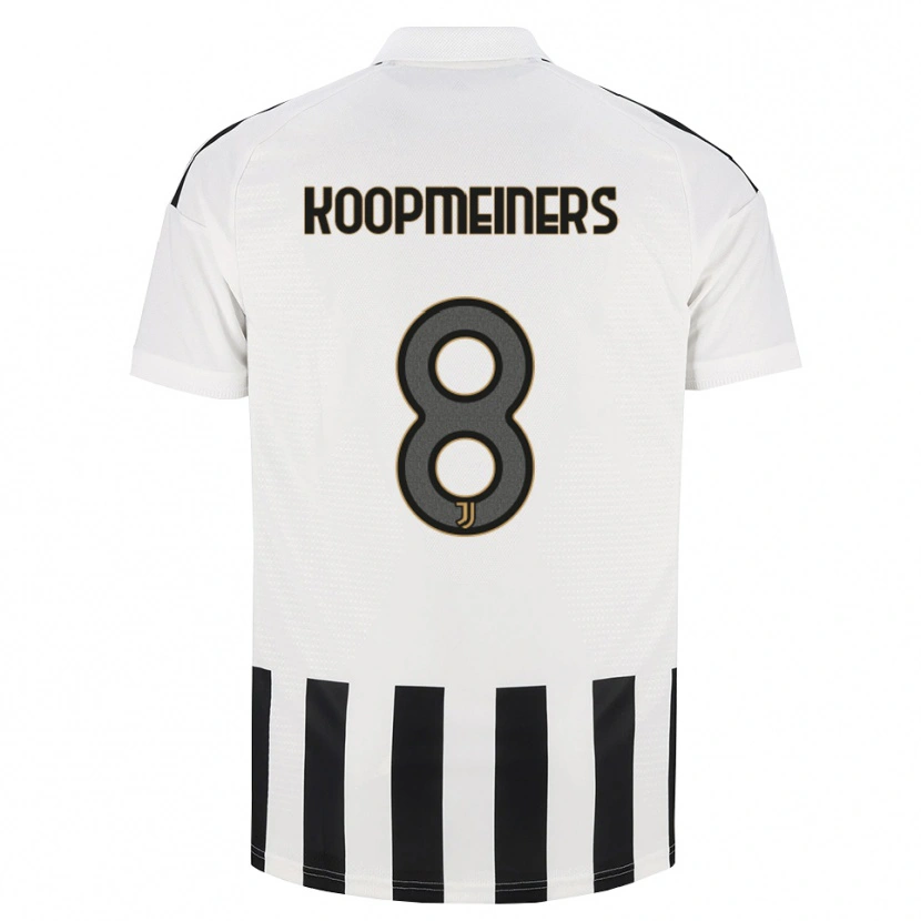 Danxen Kvinder Teun Koopmeiners #8 Sort Hvid Brun Hjemmebane Spillertrøjer 2026/27 Trøje T-Shirt