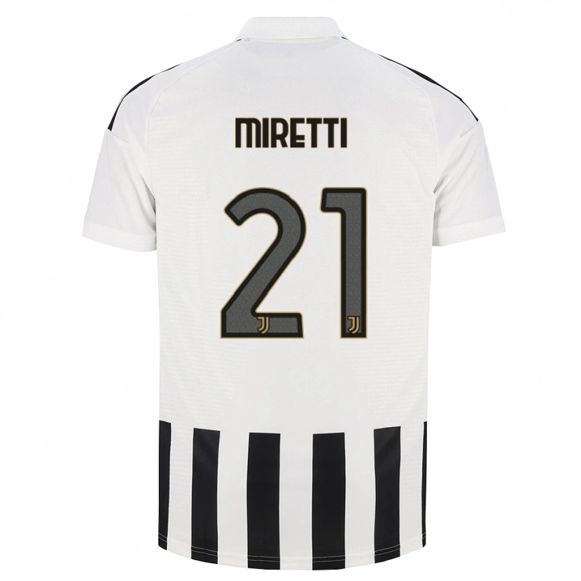 Danxen Kvinder Fabio Miretti #21 Sort Hvid Brun Hjemmebane Spillertrøjer 2026/27 Trøje T-Shirt