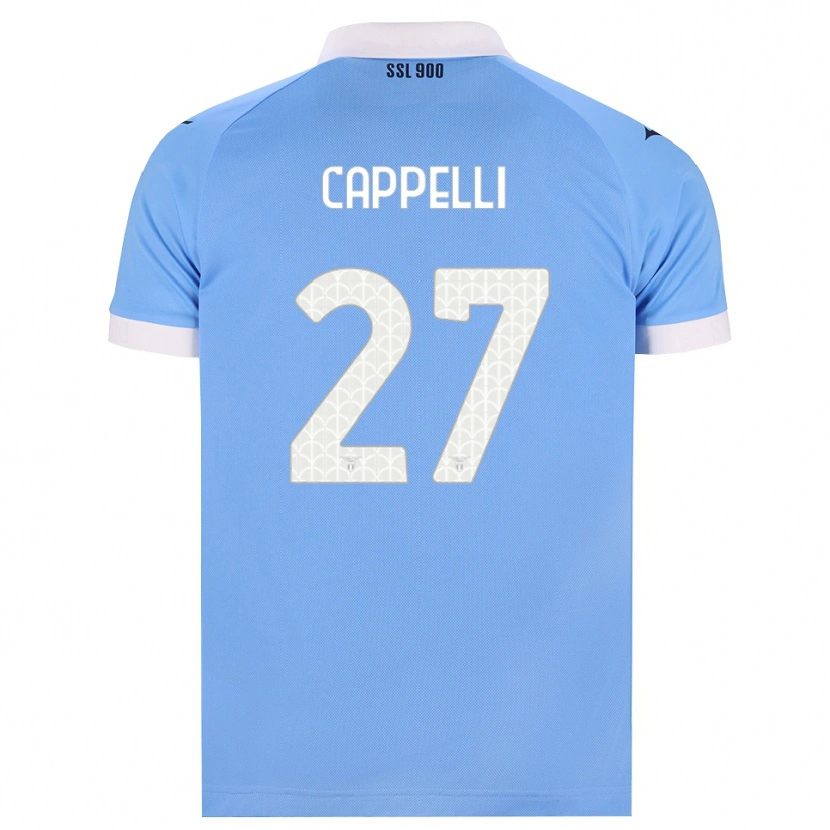 Danxen Kvinder Tommaso Cappelli #27 Himmelblå Sort Hvid Hjemmebane Spillertrøjer 2026/27 Trøje T-Shirt