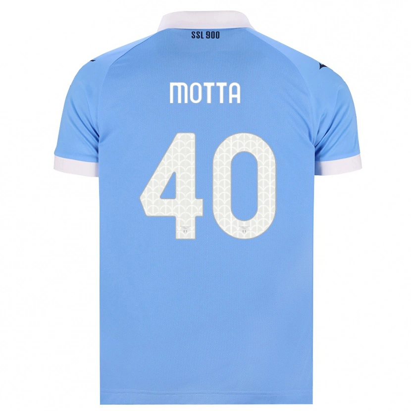 Danxen Kvinder Edoardo Motta #40 Himmelblå Sort Hvid Hjemmebane Spillertrøjer 2026/27 Trøje T-Shirt