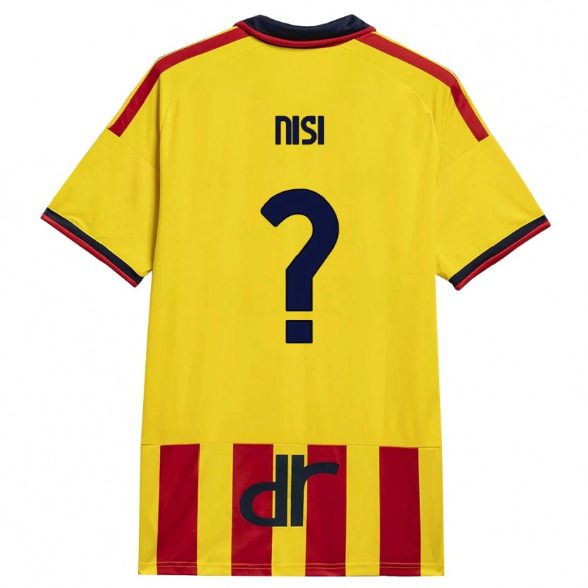 Danxen Kvinder Giuseppe Nisi #0 Gul Rød Hjemmebane Spillertrøjer 2026/27 Trøje T-Shirt