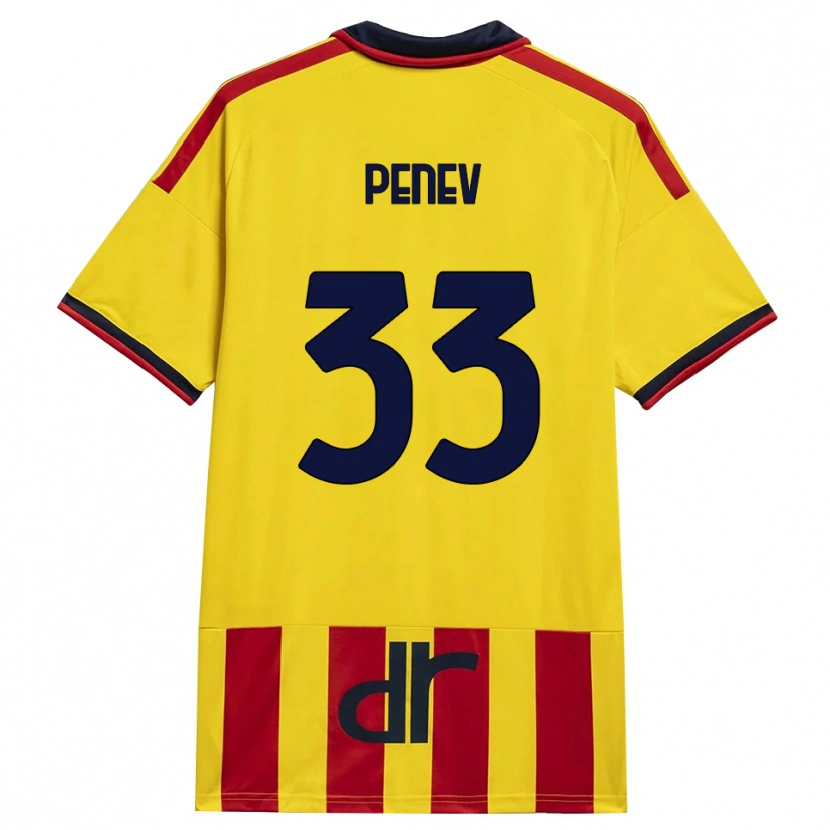 Danxen Kvinder Plamen Penev #33 Gul Rød Hjemmebane Spillertrøjer 2026/27 Trøje T-Shirt