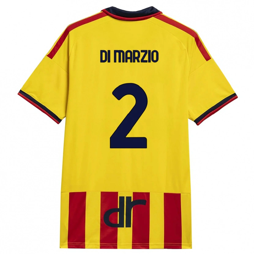Danxen Kvinder Flavio Di Marzio #2 Gul Rød Hjemmebane Spillertrøjer 2026/27 Trøje T-Shirt