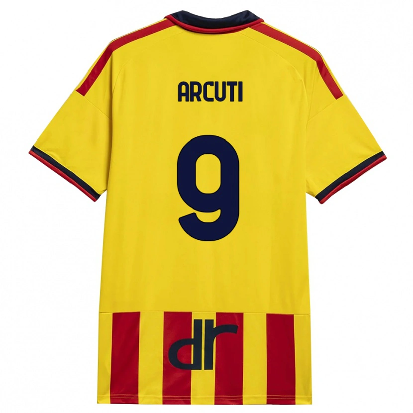 Danxen Kvinder Gabriele Arcuti #9 Gul Rød Hjemmebane Spillertrøjer 2026/27 Trøje T-Shirt