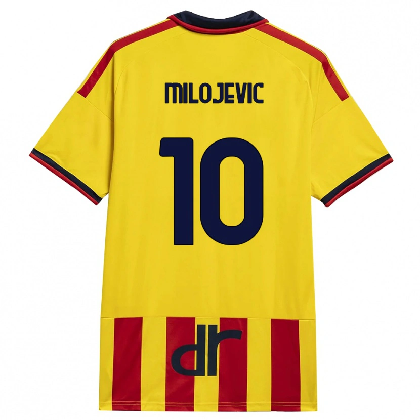 Danxen Kvinder Nemanja Milojevic #10 Gul Rød Hjemmebane Spillertrøjer 2026/27 Trøje T-Shirt